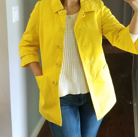 🧥JOE FRESH BRIGHT YELLOW LIGHT JACKET - Picture 4 of 10